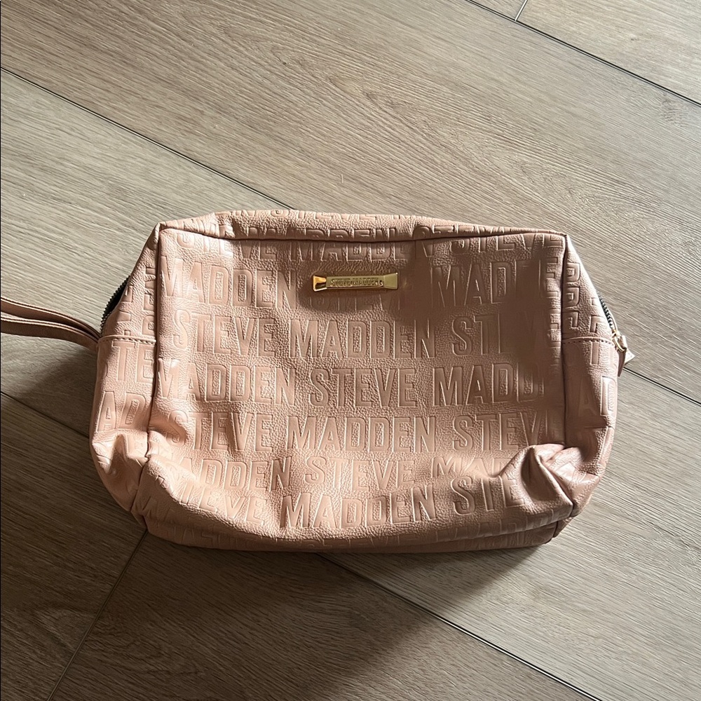 Steve Madden Blush Embossed Cosmetic Bag